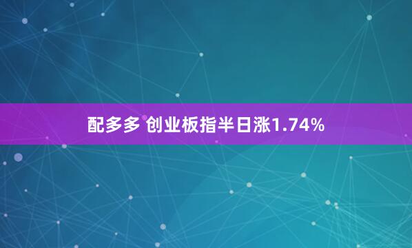 配多多 创业板指半日涨1.74%