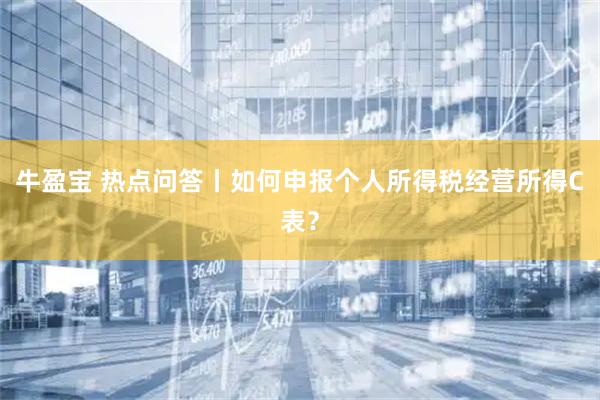 牛盈宝 热点问答丨如何申报个人所得税经营所得C表？